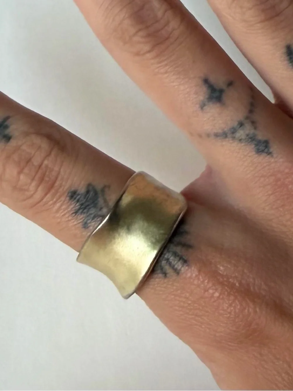 s925 sterling silver stamped gold ring